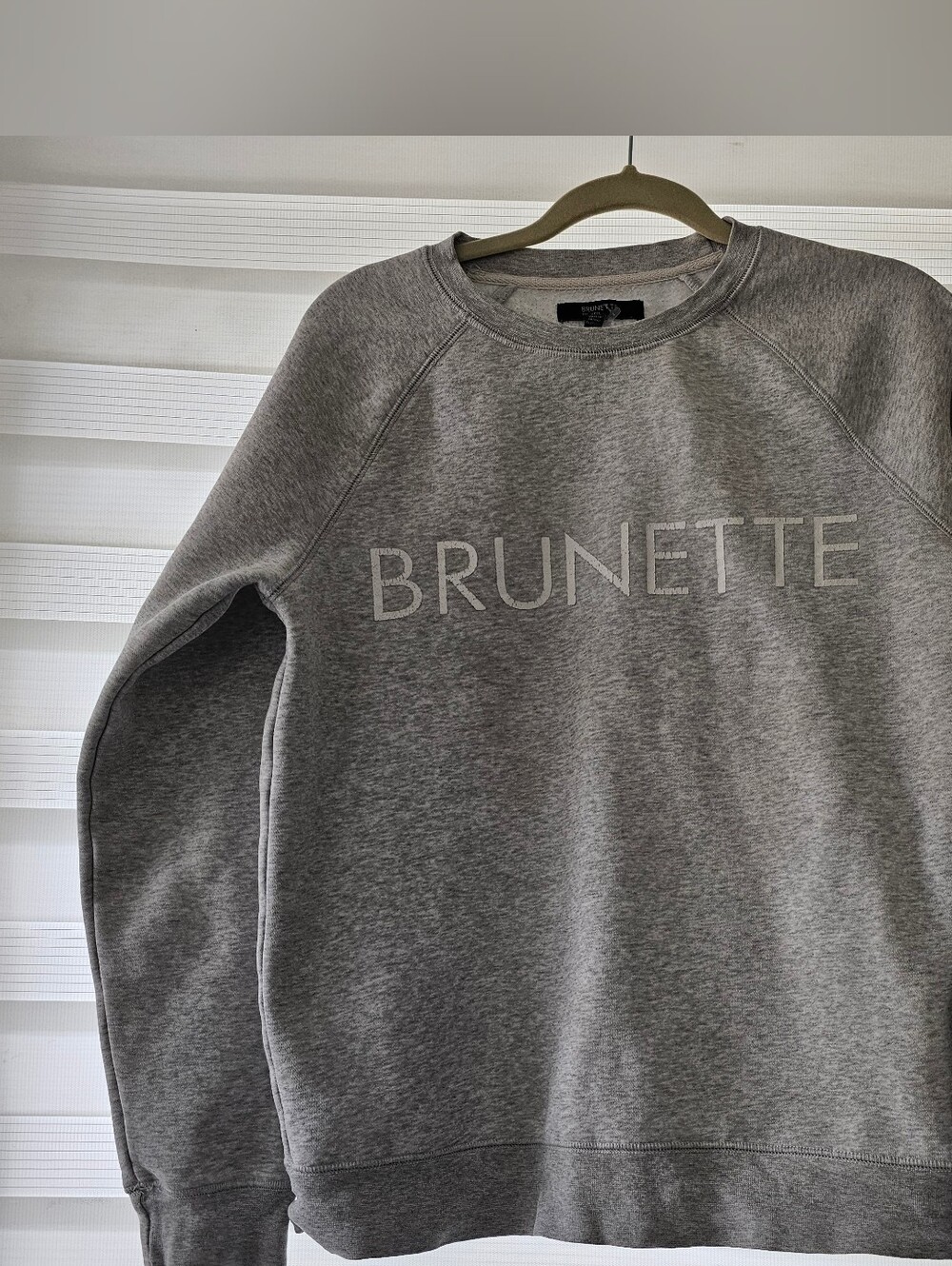 Brunette The Label Light Gray Crewneck Sweatshirt